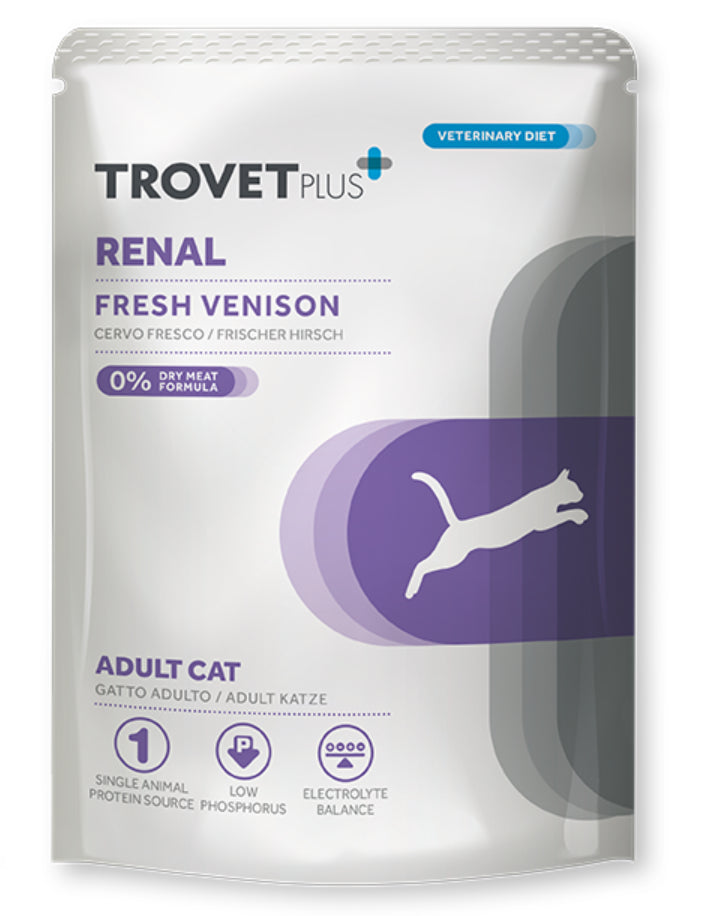 TP POUCH CAT RENAL VENISON 85 GR.