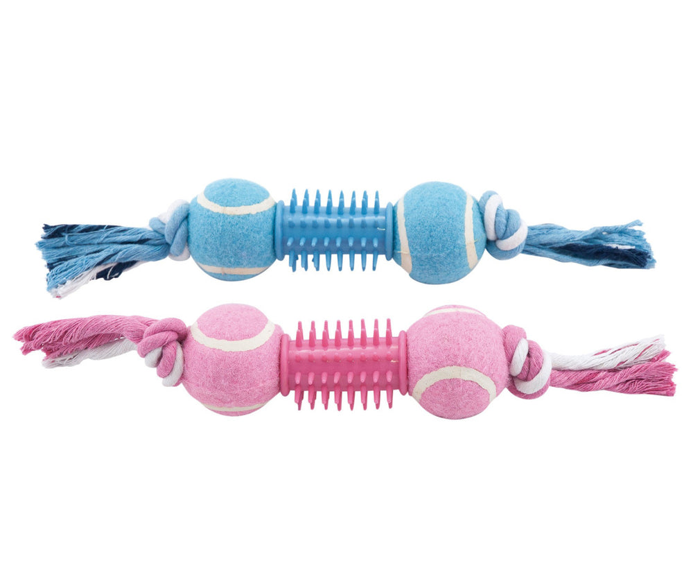 TUBO + 2 PELOTAS TENIS EN CUERDA BICOLOR 28CM 125-135GR