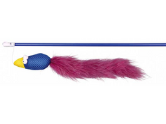 VARITA DE JUEGO CON PAJARO Y PLUMAS, 50 CM
