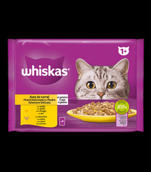 WHISKAS MULTI 1+SELECCION AVES 4X85GR