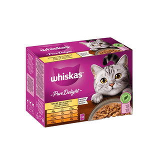 WHISKAS PURE DELIGHT SELECCION AVES 12X85GR