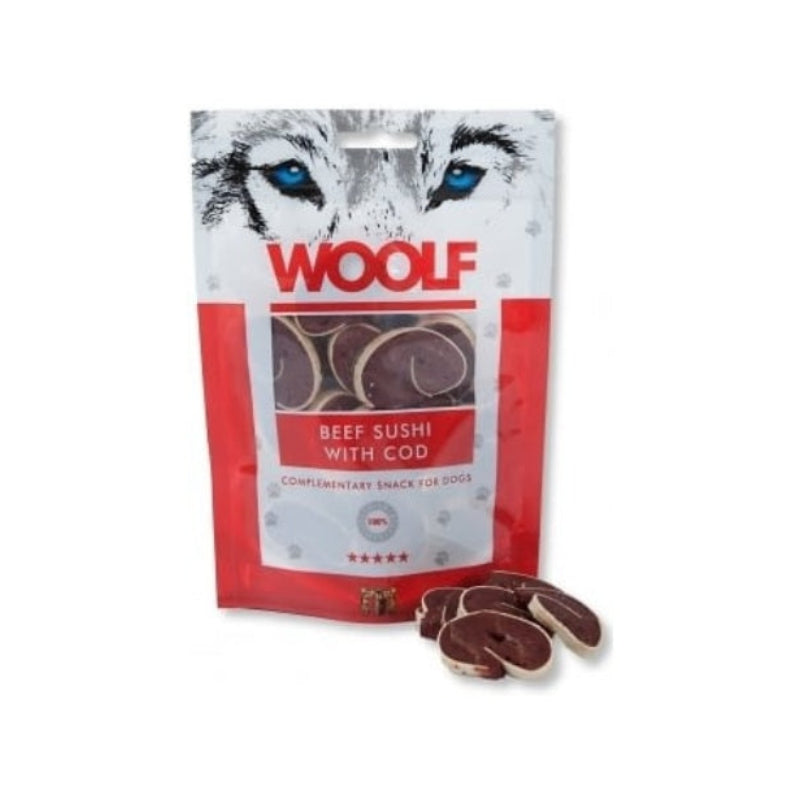 WOOLF BEEF SUSHI WITH COD 100GR
