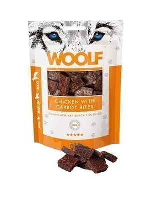 WOOLF CHICKEN WITH CARROTS BITES 100 GR