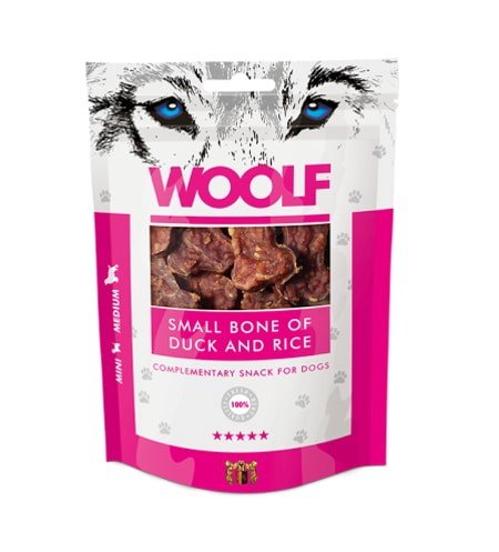 WOOLF SMALL BONE OF DUCK AND RICE 100GR